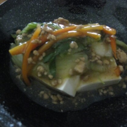 生姜の風味とお豆腐が入っているのでボリューム満点でとても美味しかったです！ごちそうさまでした。